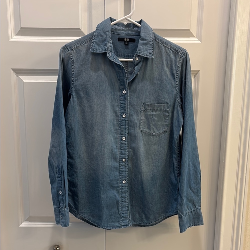 Denim Button-Up Shirt